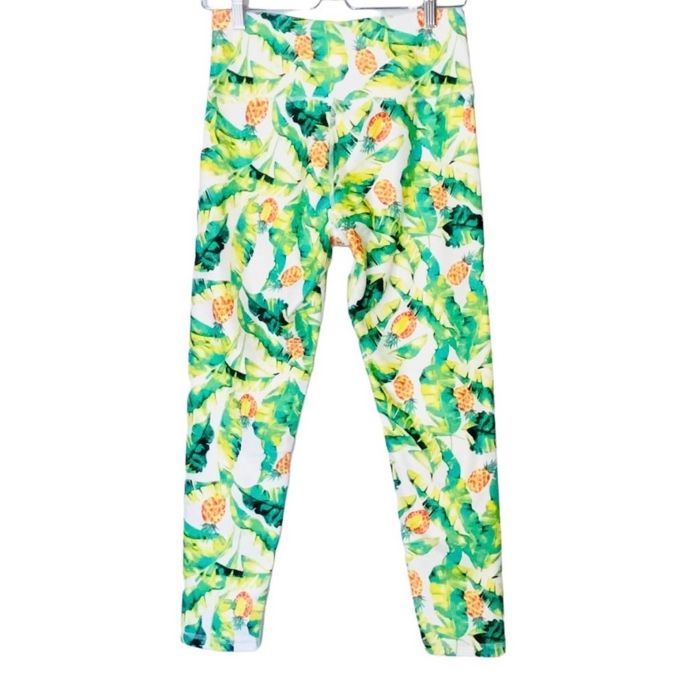 Wildfox sport palm leaf and pineapple leggings size small